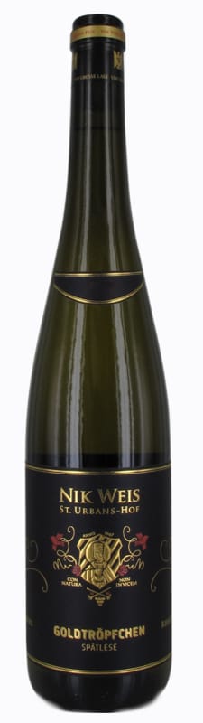 Nik Weis St. Urbans-Hof Piesporter Goldtropfchen Riesling Spatlese 2015 Front Bottle Shot