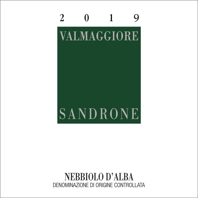 Sandrone Nebbiolo D'Alba Valmaggiore (1.5 Liter Magnum) 2019 Front Label