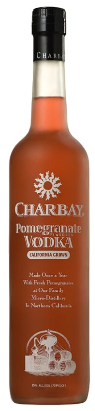 Charbay Pomegranate Vodka Front Bottle Shot