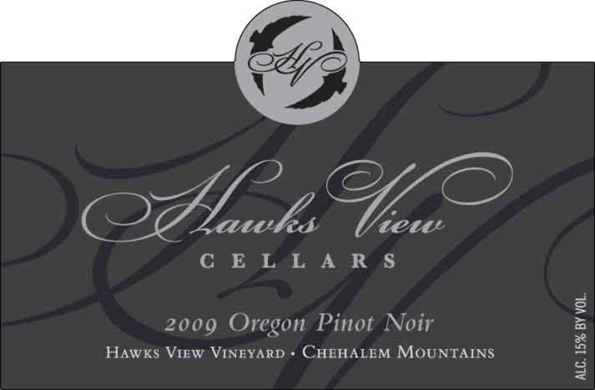 Hawks View Cellars Hawks View Vineyard Pinot Noir 2009 Front Label