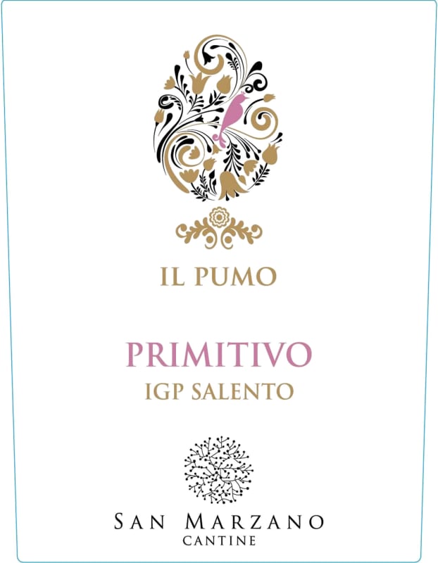 Cantine San Marzano Il Pumo Primitivo 2016 Front Label