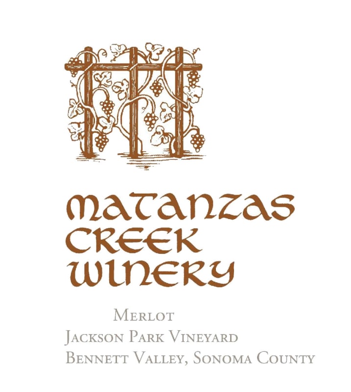 Matanzas Creek Jackson Park Merlot 2014 Front Label