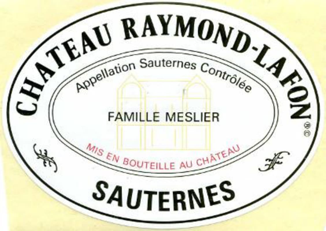 Chateau Raymond-Lafon Sauternes (375ML half-bottle) 1988 Front Label