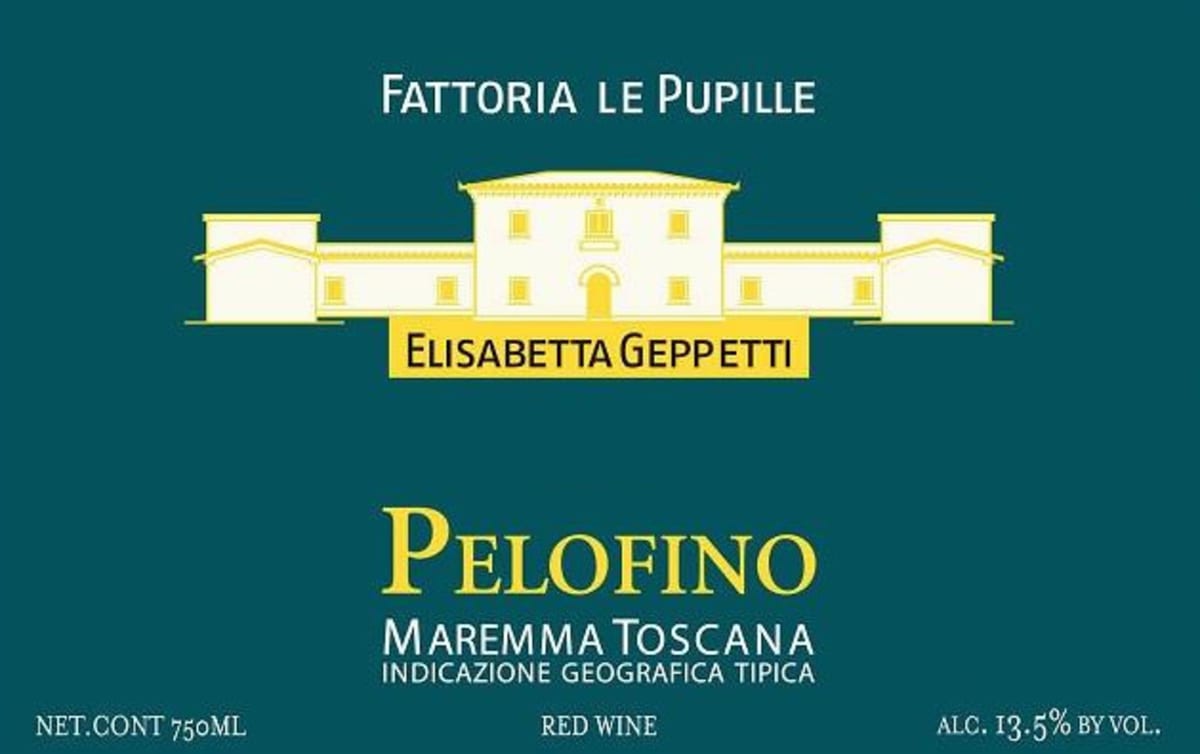 Fattoria Le Pupille Elisabetta Geppetti Pelofino 2016 Front Label