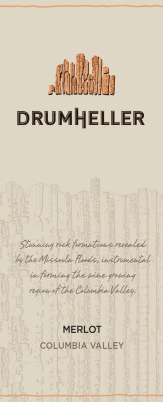 Drumheller Merlot 2015 Front Label