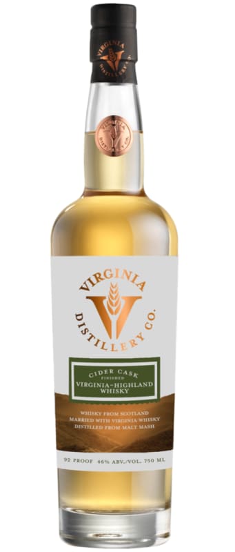 Virginia Distillery Co. Cider Cask Finished Whisky Front Bottle Shot