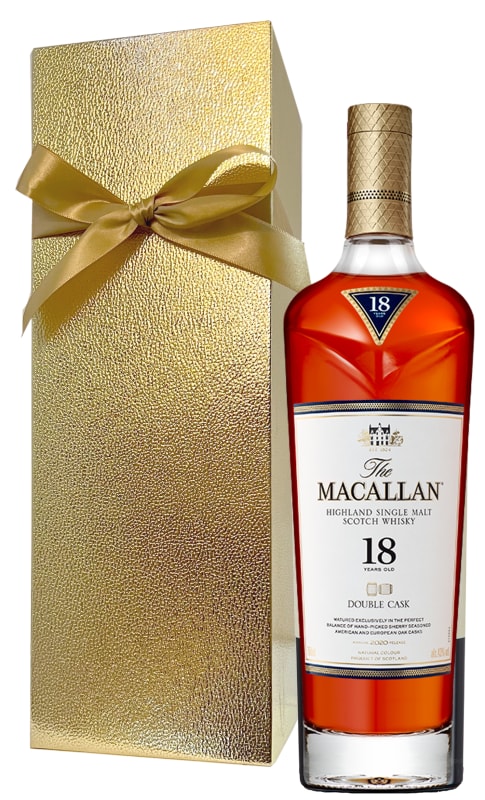 The Macallan 18 Year Double Cask Single Malt Scotch Whisky with Gold Gift Box Gift Product Image