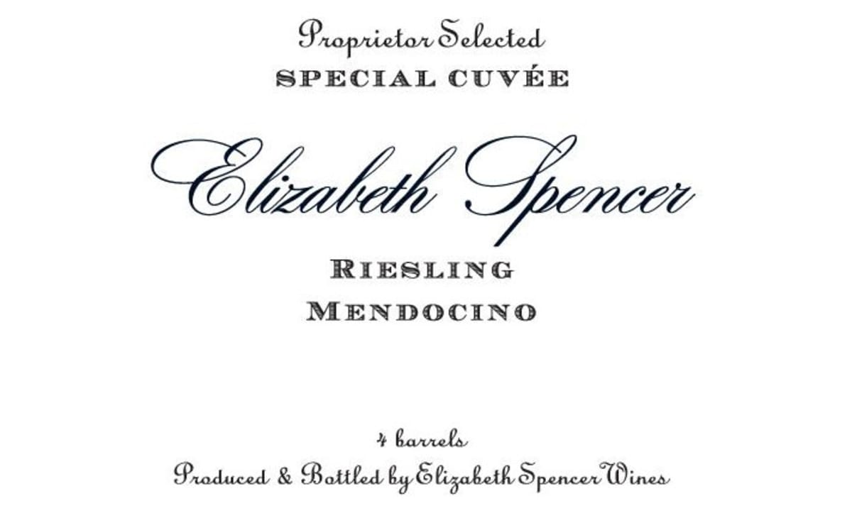 Elizabeth Spencer Riesling 2015 Front Label