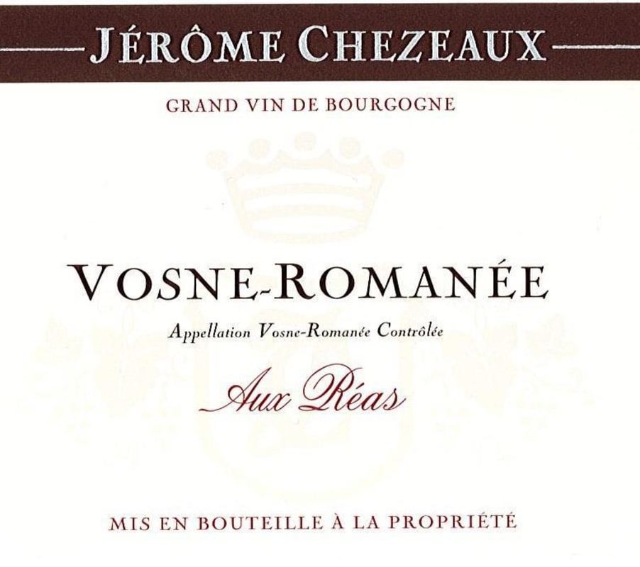 Jerome Chezeaux Vosne-Romanee Aux Reas 2020 Front Label