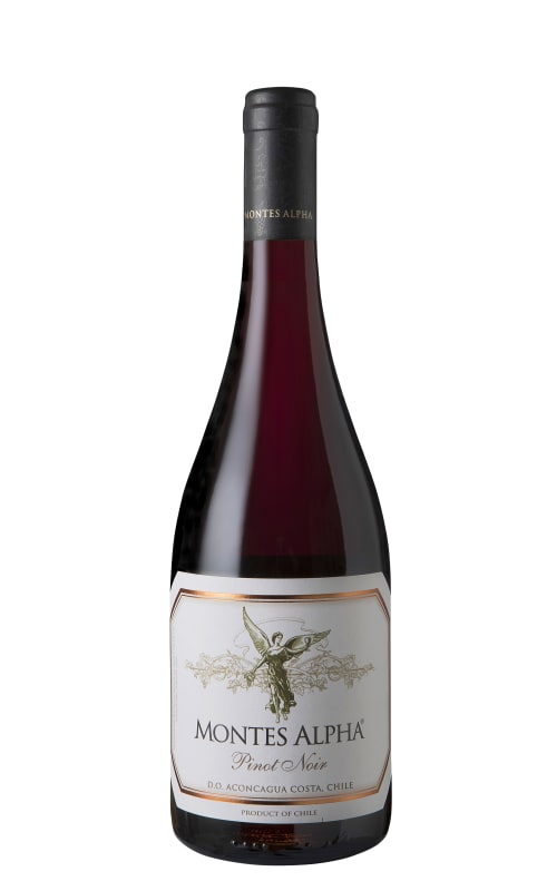Montes Alpha Pinot Noir 2020 Front Bottle Shot