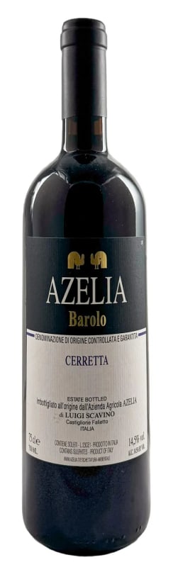 Azelia Barolo Cerretta 2021 Front Bottle Shot