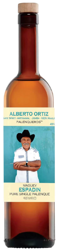 Palenqueros Alberto Ortiz Espadin Mezcal Front Bottle Shot