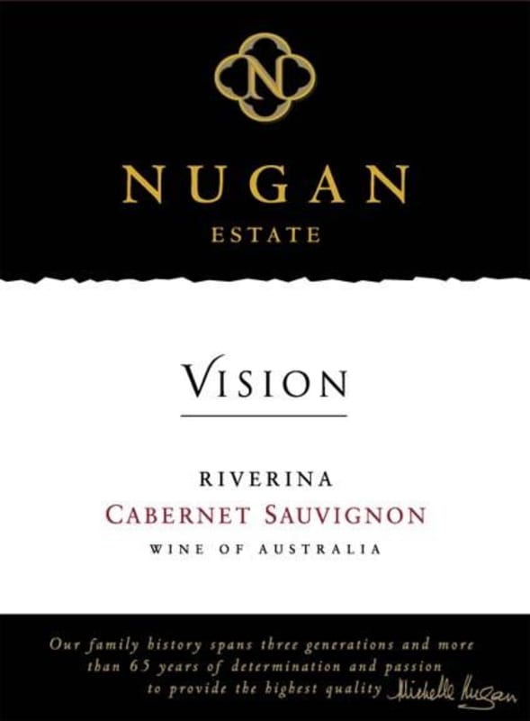 Nugan Estate Vision Cabernet Sauvignon 2015 Front Label