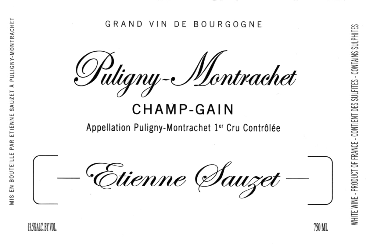 Domaine Etienne Sauzet Puligny-Montrachet Champ-Gain Premier Cru 2017 Front Label