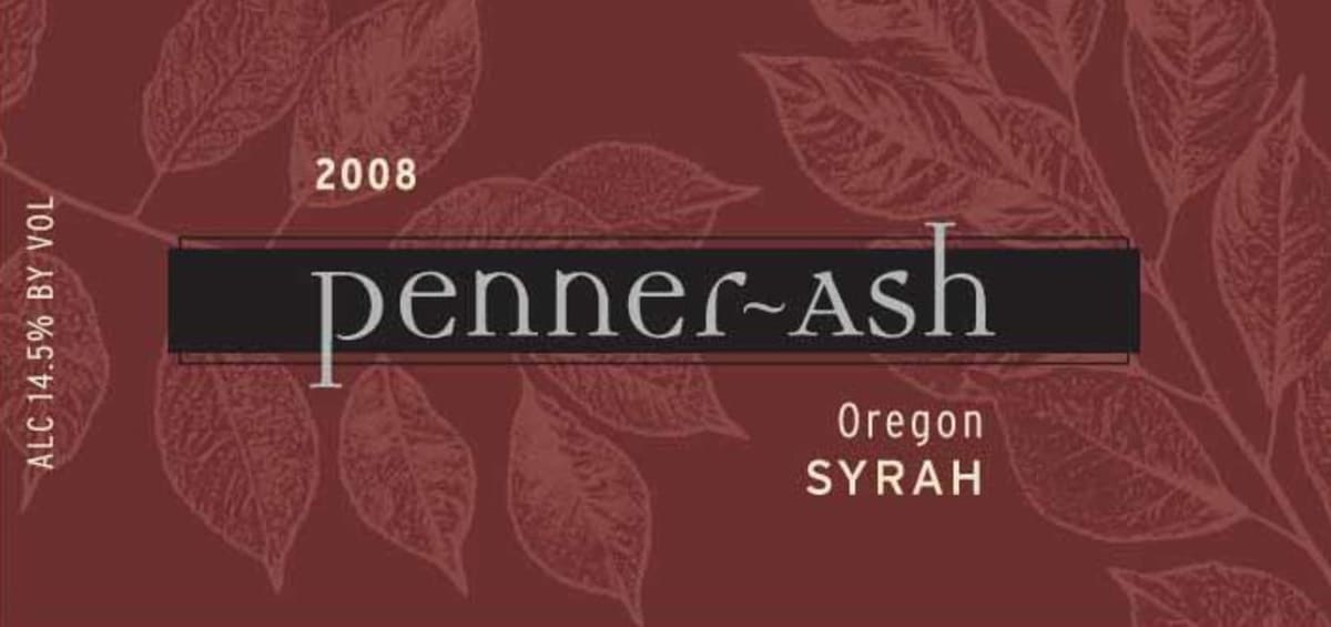 Penner-Ash Oregon Syrah 2008 Front Label