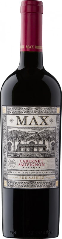 Errazuriz Max Reserva Cabernet Sauvignon 2018 Front Bottle Shot