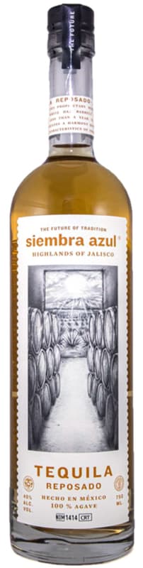Siembra Azul Reposado Tequila Front Bottle Shot