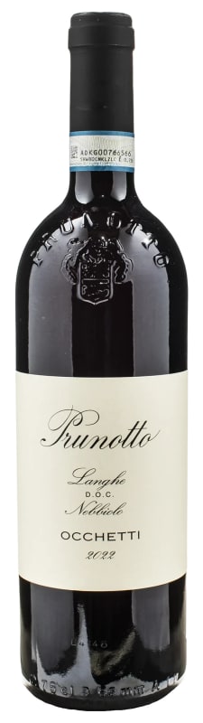 Prunotto Nebbiolo Occhetti 2022 Front Bottle Shot