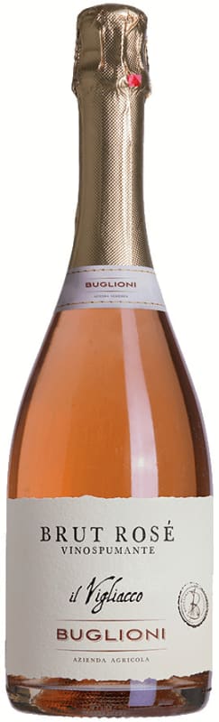 Buglioni Il Vigliacco Spumante Brut Rose 2018 Front Bottle Shot