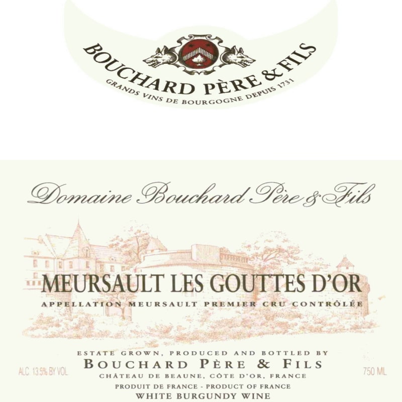 Bouchard Pere & Fils Meursault Les Gouttes d'Or Premier Cru 2005 Front Label