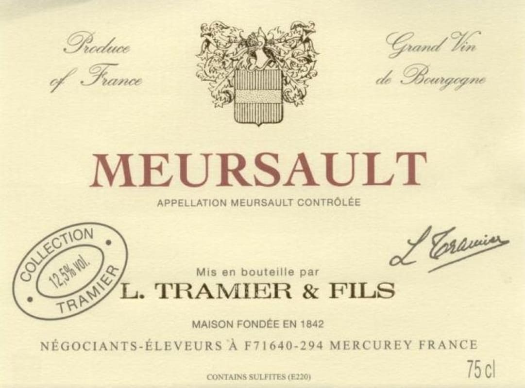 Maison L. Tramier & Fils Mercurey 2016 Front Label