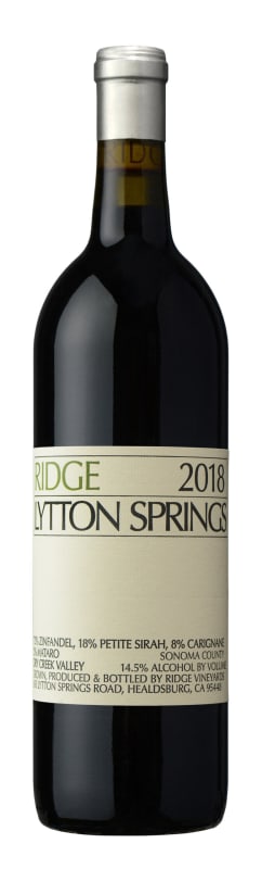 Ridge Lytton Springs (3 Liter Bottle) 2018 Front Bottle Shot
