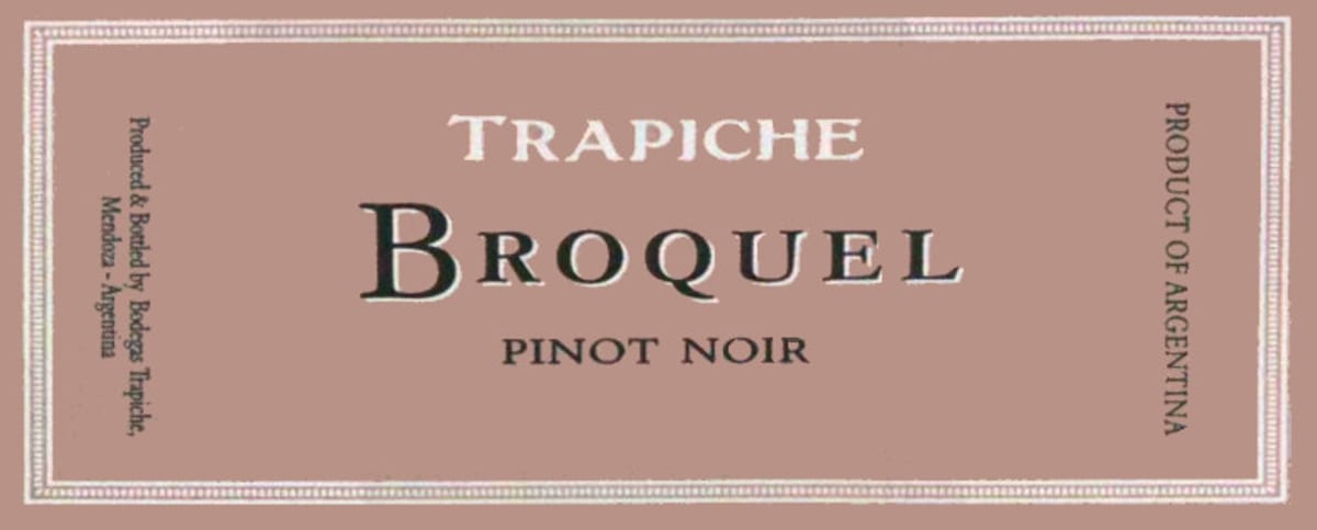 Trapiche Broquel Pinot Noir 2009 Front Label