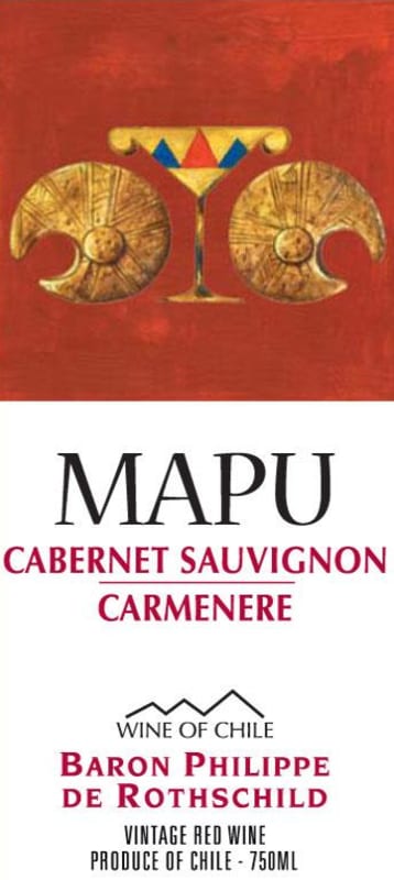 Baron Philippe de Rothschild Mapu Cabernet Sauvignon Carmenere 2017 Front Label