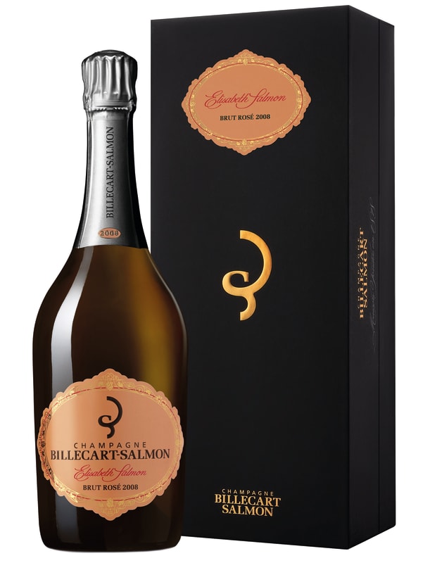 Billecart-Salmon Elisabeth Salmon Brut Rose in Gift Box 2008 Front Bottle Shot