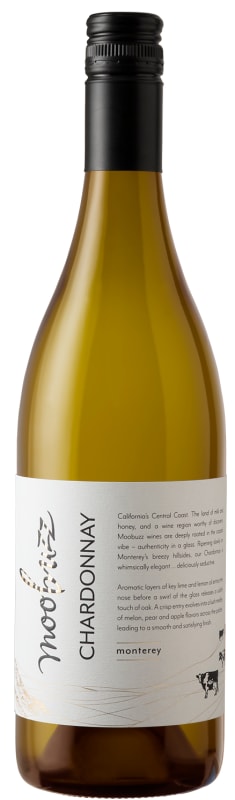 Moobuzz Monterey Chardonnay 2017 Front Bottle Shot