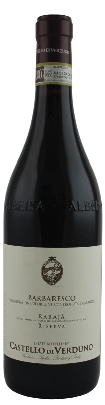 Castello di Verduno Barbaresco Riserva Rabaja 2006 Front Bottle Shot
