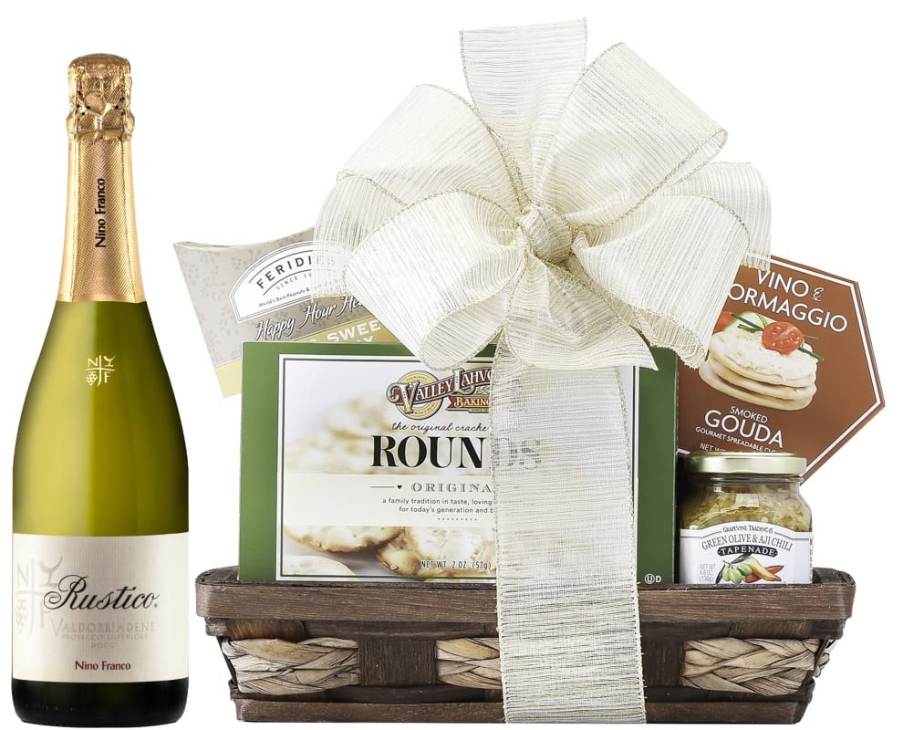 Nino Franco Prosecco & Savory Snacks Gift Basket Gift Product Image