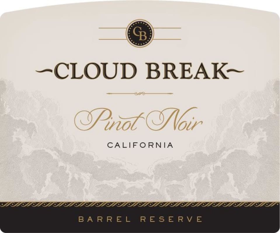 Cloud Break Pinot Noir 2019 Front Label