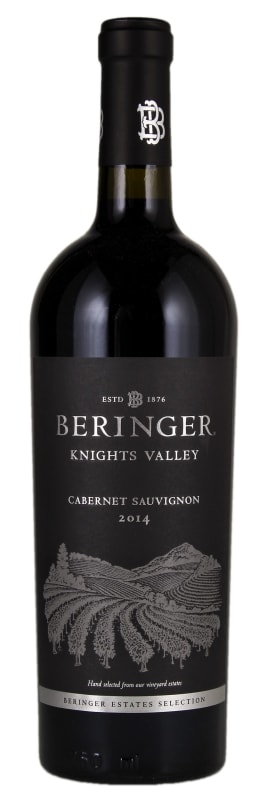 Beringer Knights Valley Cabernet Sauvignon (1.5 Liter Magnum) 2014 Front Bottle Shot