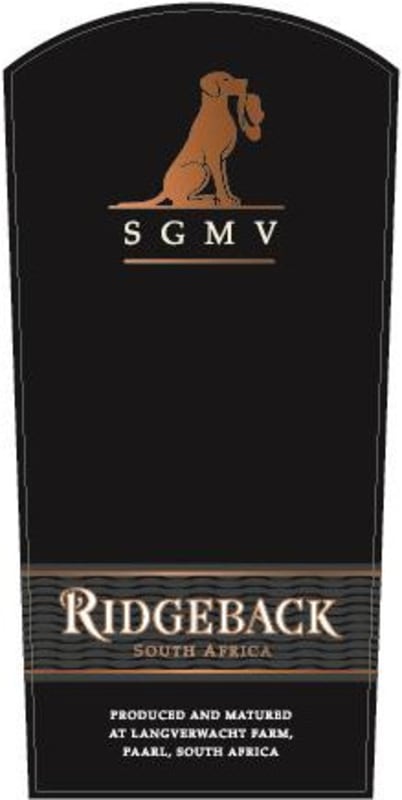 Ridgeback Wines Ridgeback SGMV 2013 Front Label