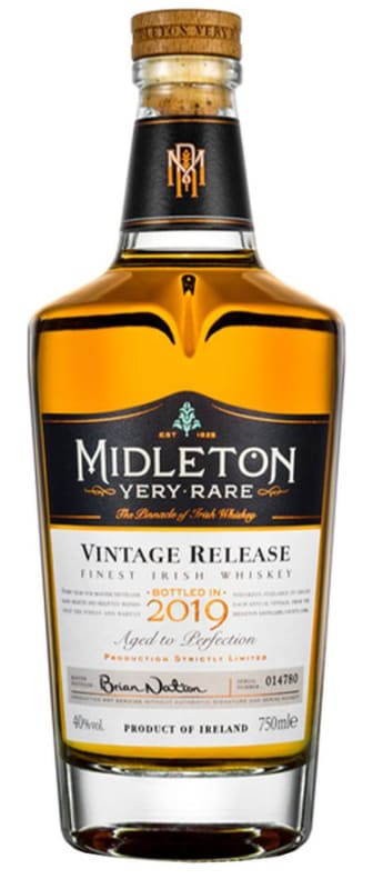 Midleton Very Rare Vintage Release Irish Whiskey 2019 Front Bottle Shot