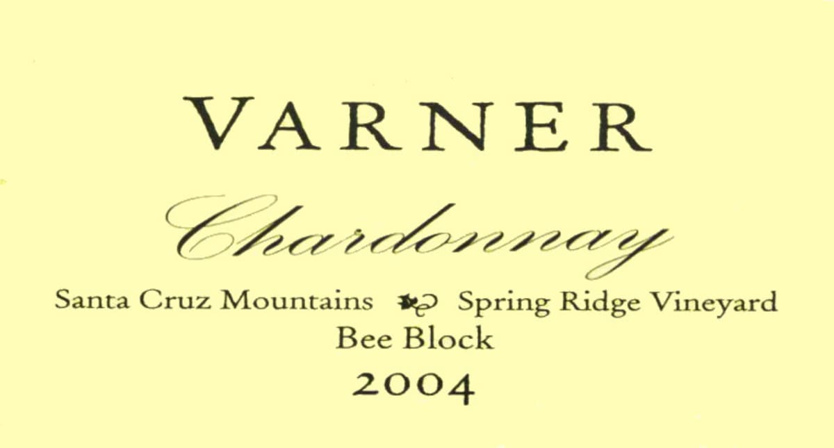 Varner Bee Block Chardonnay 2004 Front Label