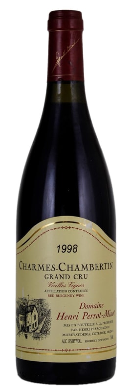 Domaine Perrot-Minot Charmes-Chambertin Vieilles Vignes Grand Cru 1998 Front Bottle Shot