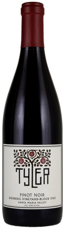Tyler Winery Dierberg Vineyard Block 5 Pinot Noir 2017 Front Bottle Shot