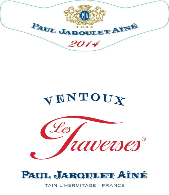 Jaboulet Ventoux Les Traverses Blanc 2014 Front Label