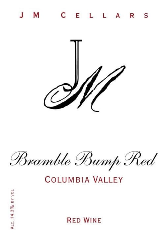 JM Cellars Bramble Bump Red 2012 Front Label