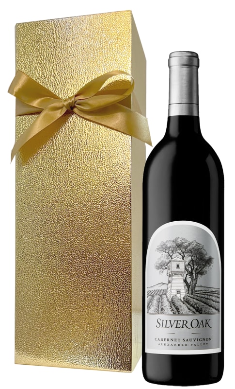 Silver Oak Alexander Valley Cabernet Sauvignon with Gold Gift Box Gift Product Image