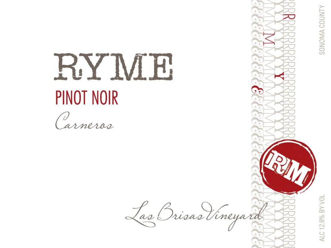 Ryme Las Brisas Pinot Noir 2017 Front Label