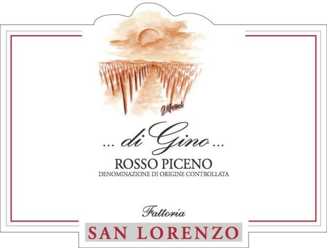 San Lorenzo Rosso Piceno Vigna di Gino 2015 Front Label