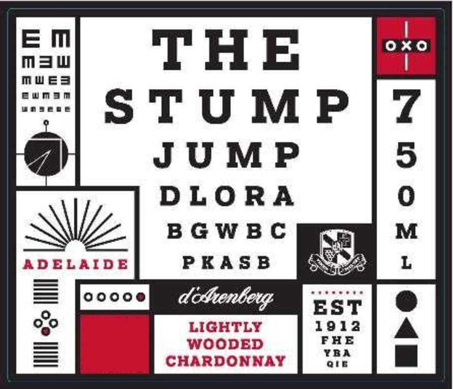 d'Arenberg The Stump Jump Light Wooded Chardonnay 2016 Front Label
