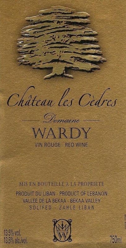Domaine Wardy Chateau Les Cedres 2014 Front Label