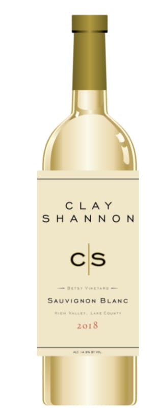 Clay Shannon Betsy Vineyard Sauvignon Blanc 2018 Front Bottle Shot