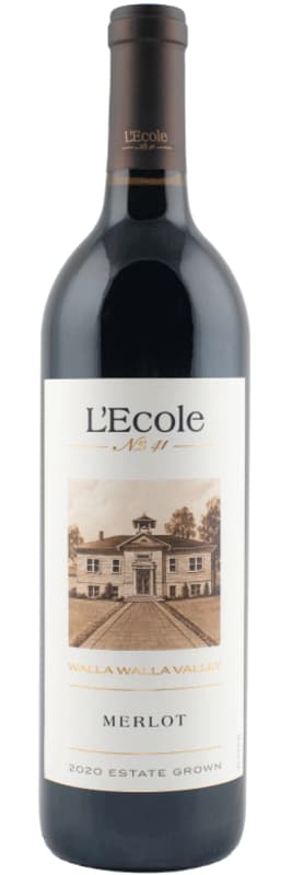 L'Ecole 41 Walla Walla Valley Estate Merlot 2020 Front Bottle Shot