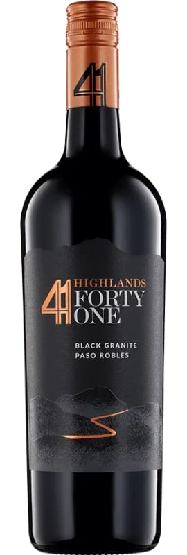 Highlands 41 Black Granite Red Blend 2019 Front Bottle Shot