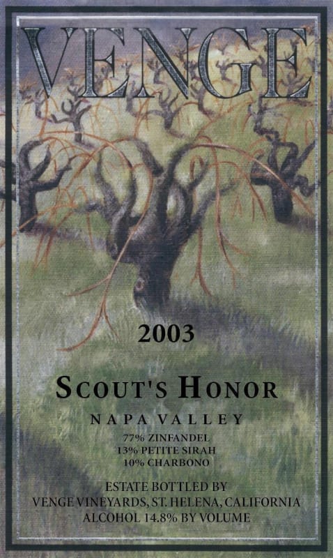Venge Vineyards Scout's Honor Proprietary Red 2003 Front Label